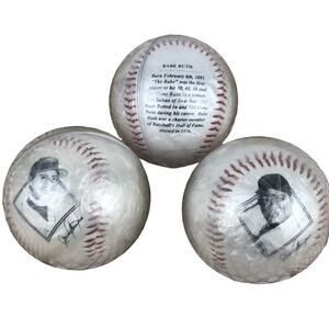 3 Commemorative Edition Baseballs Ken Griffey Jr, Babe Ruth, Willie Mays 1993
